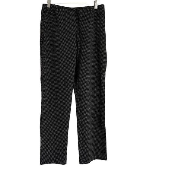J. Jill Ponte Slim Leg Pant Black + Grey Small Diamond Print Stretch Size Small - Picture 4 of 7